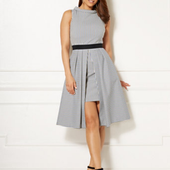 eva mendes for New York & Company Dresses & Skirts - Eva Mendes Freya Black and White Striped Dress
